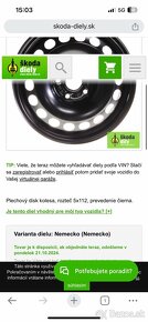 Plechovy disk kolesá 7J x 16 ET 45 - 2