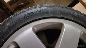 Predám disky r17 5x100 so zimnými  pneu 225/45 - 2