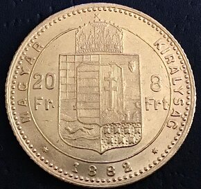 8 Zlatník/20 Frank 1882 KB FJI - 2