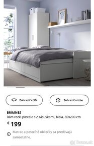 Predám posteľ BRIMNES / IKEA/ - 2