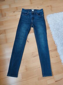 Modre skinny 36 takmer nenosene - H&M - 2