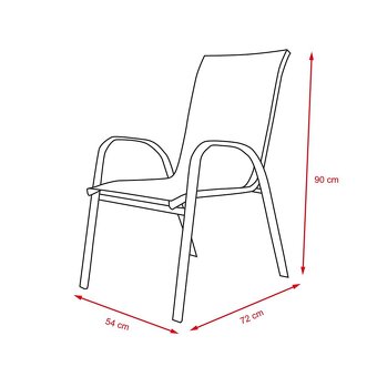 Záhradná stolička - set 6 ks - 2