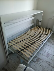 POSTEL SKLAPACIA  BED CONCEPT 4 BIELA VYSOKÝ LESK 90x200 - 2