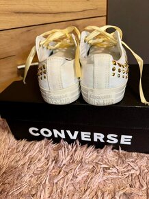 converse white/gold trendy original tenisky-botasky - 2