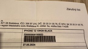 iPhone 15 128GB záruka na sk - 2