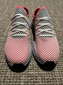 Adidas Deerupt Vel 46 2/3 červenomodré - 2