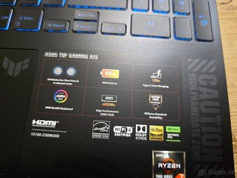 Herny ASUS TUF A15 s RTX 4060 ryzen 7 procesorom 512gb ssd d - 2