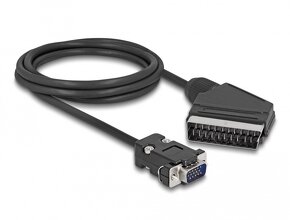 Delock Video kabel Scart samec (vystup) > VGA samec (vstup) - 2