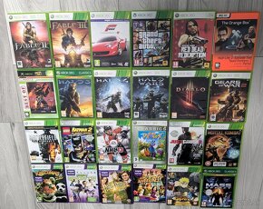 Predám Xbox 360 120GB + Kinect + hry + ovládače + káble - 2