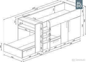 Poschodová posteľ BO3 - 2