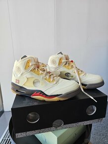 AIR JORDAN 5 x OFF-WHITE, Retro SP, Sail/Fire red black - 2