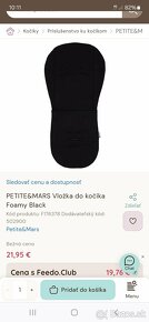 PETITE&MARS Vložka do kočíka Foamy Black - 2