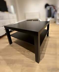 HEMNES Konferenčný stolík, čierno-hnedá, 90x90 cm - 2