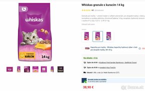 20€ / 14Kg, Whiskas s kuracím - 2