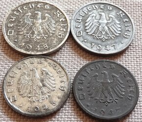 1-5 a 10 reichspfennig-okupacia Nemecka 1945-48 - 2