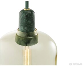 Závesná lampa Amp Small, gold/green - 2