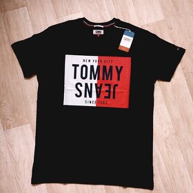 TOMMY HILFIGER - pánske tričko tmavomodré XL - 2