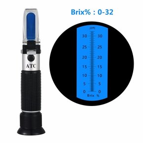 Refraktomer na kvas 0-32% (cukromer) v boxe. - 2