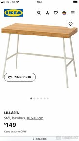 Bambusovy IKEA stol - 2