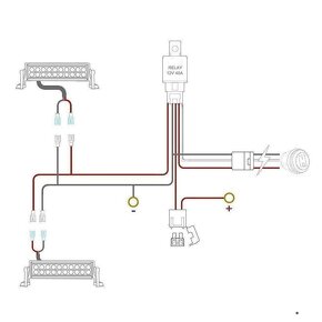 Inštalačný set 40A káble 12V pre dve LED svetlá - 2