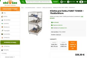 Klietka FURET TOWER 75x80x161cm - 2