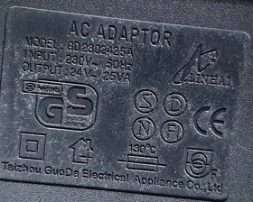 AC Aadapter LINHAI TAIZHOU GD2302425A 24V 25VA - 2