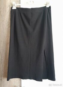 Čierna midi sukňa veľkosť XL - 2