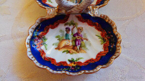 Míšeň, Meissen - malovaná porcelánová slánka - 2