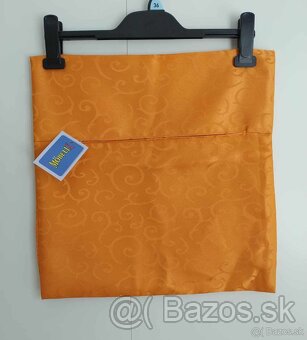 SET 2x nová obliečka na vankúš 40x40 (oranžová, bordová) - 2