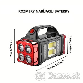 Solárna LED Baterka, červená - 2