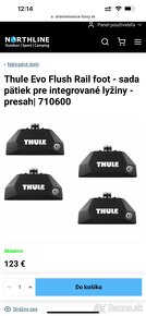 Predám pätky Thule 710600 pre Volvo XC60 od 2017 - 2