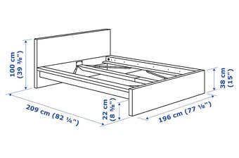 Postel MALM 180x200 IKEA biela - 2