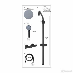 Baliv Sprchový set KBS-23.90 čierny matný - 2