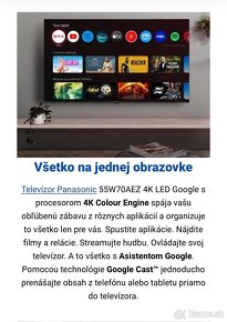 Panasonic TN 55W70AEZ, nový vo fólii PC 640 eur, zár. 5rokov - 2