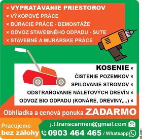 Stavebné práce-Buracie práce-vypratavanie- ručné Výkopove - 2