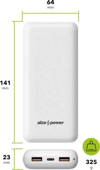 Pedam  powerbanku 20 000 mah  AlzaPower Fast Charge + PD3.0 - 2