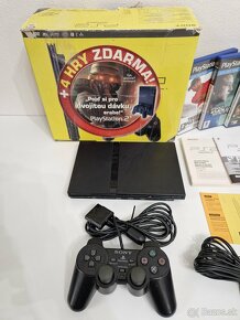 PlayStation 2 Slim SCPH-75004 v krabici + 5 hier - 2