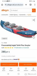 nafukovací kayak značky Sevylor - 2