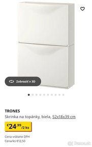 Skrinka na topánky/botník Ikea Trones - 2