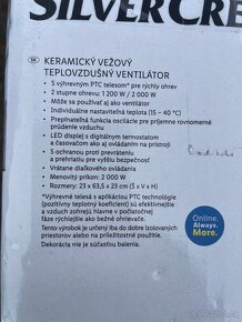 KERAMICKŸ VEZOVY TEPLOVZDUSNŸ VENTILÁTOR - 2