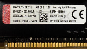 RAM DDR4 2x8GB - 2