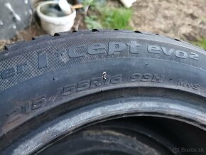 2 Zimne pneumatiky 215/55 R16 Hankook - 2