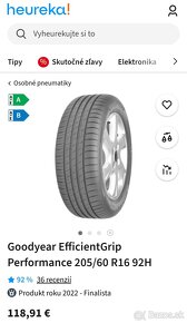 Nové letné pneu Goodyear 205/60 R16 - 2