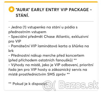 CHASE ATLANTIC VIP LISTOK STÁNÍ U PÓDIA V PRAHE 15.4.2025 - 2