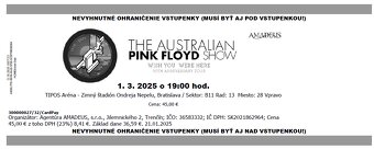 2x listok The Australian Pink Floyd Show - 2