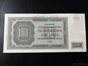 ►►►1000 korún Československých 1942 stav UNC ◄◄◄ - 2