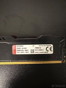 Pamäť RAM 4GB DDR3 1600MHz CL10 Kingston HyperX Fury čierna - 2