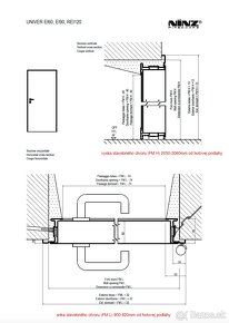 Nové oceľové požiarne dvere Uni-R EI60 EW60 D1 + zárubňa - 2