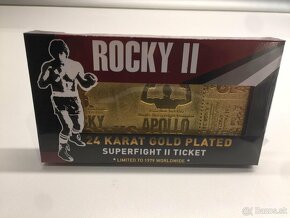 Rocky II 24k gold plated Superfight tiket-limitka 1979 kusov - 2