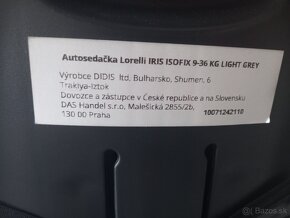 Autosedačka Lorelli Iris Isofix 9-36 kg - 2